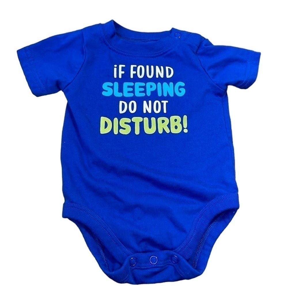 Bright blue Garanimals onesie. EUC. O-3 months